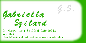 gabriella szilard business card